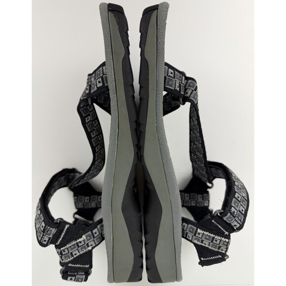 LL Bean Men's 4-point Sports Sandal, Black & Grey Geometric, 11 M - Picture 6 of 9